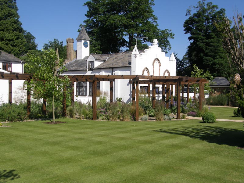 Landscaping, pergola and garden re-design project in Surrey.